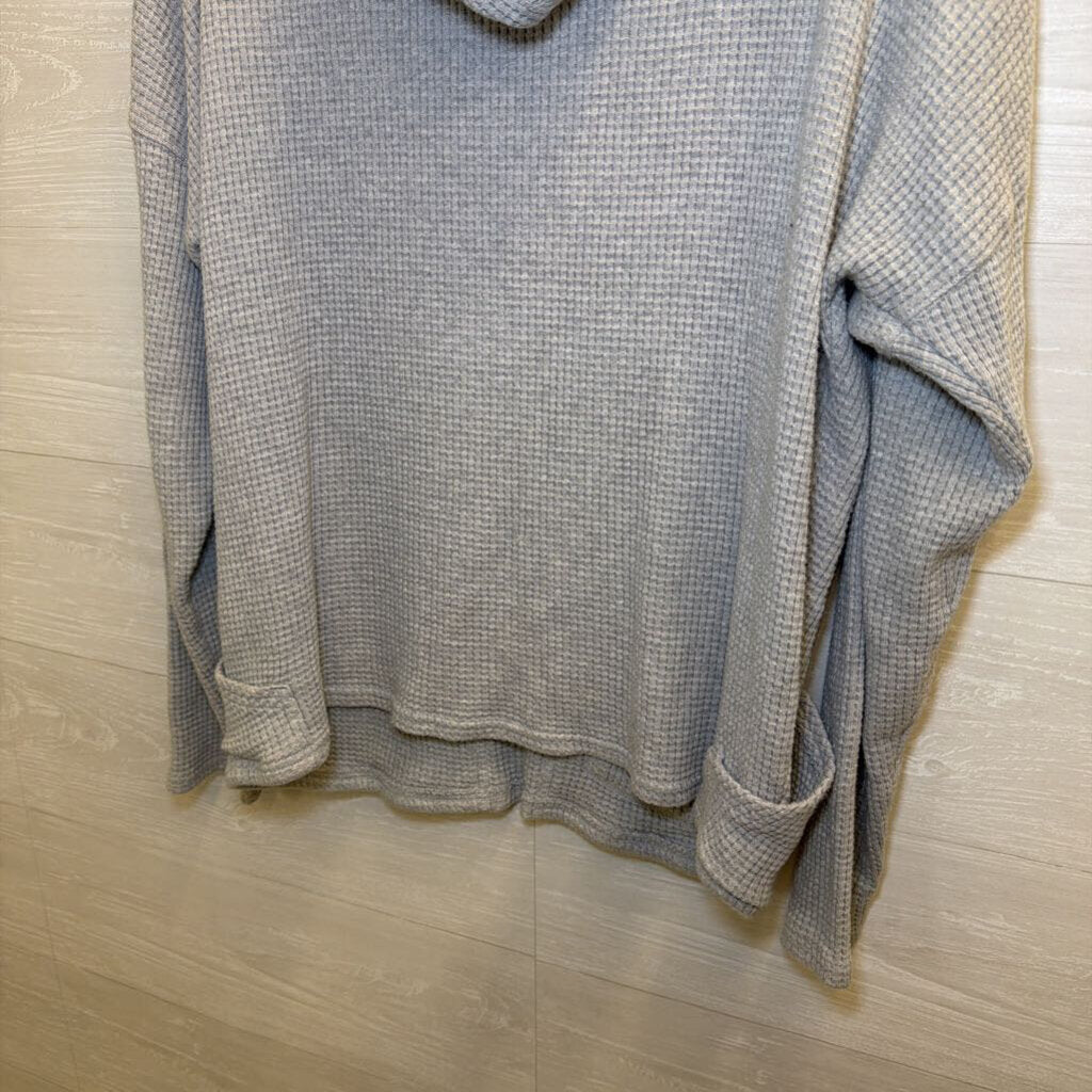 Carhartt Grey Waffle Hooded Long Sleeve Large