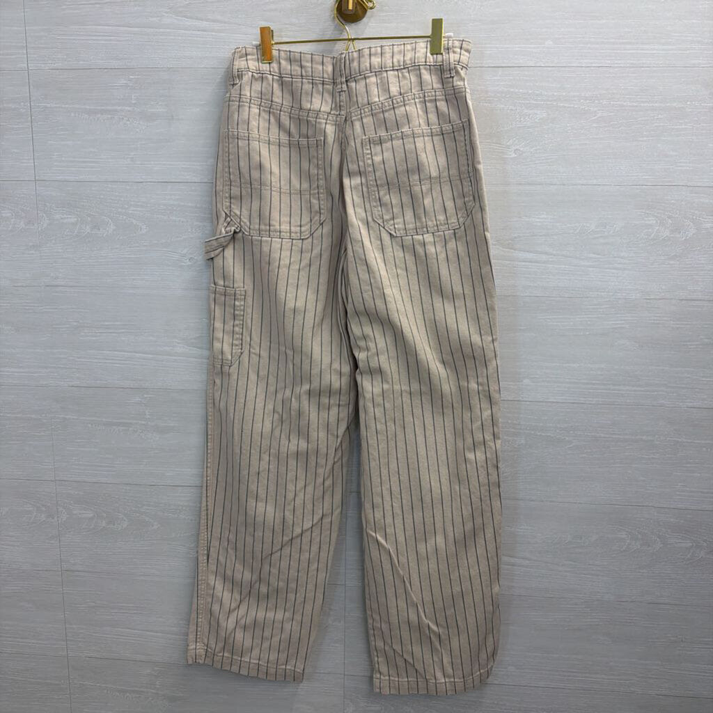 Cream/Black Pinstripe Baggy Pants 8