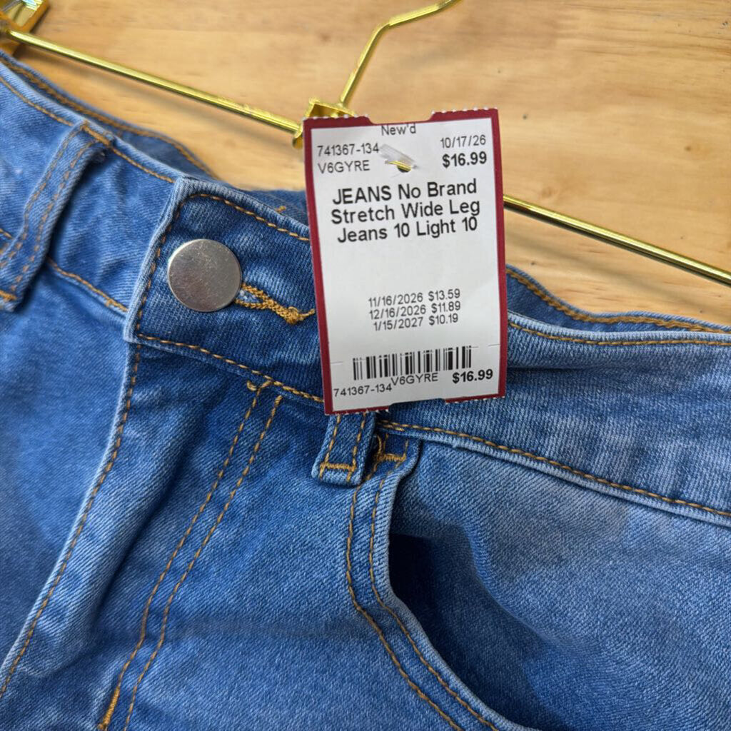 Stretch Wide Leg Jeans 10
