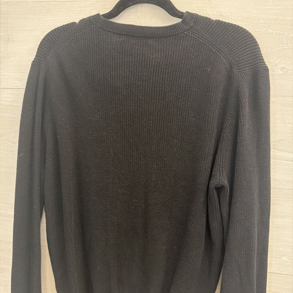 J Crew Black Button Cardigan 100% Cotton Large