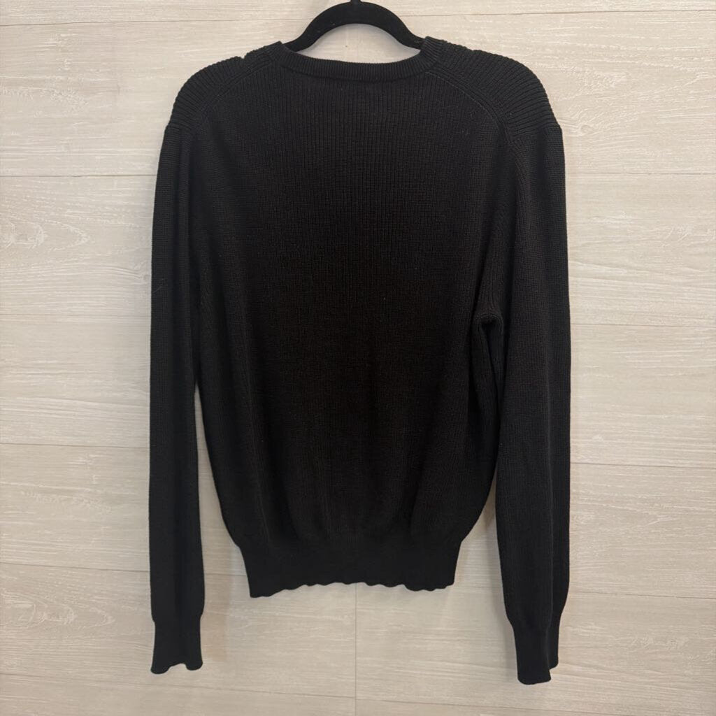 J Crew Black Button Cardigan 100% Cotton Large
