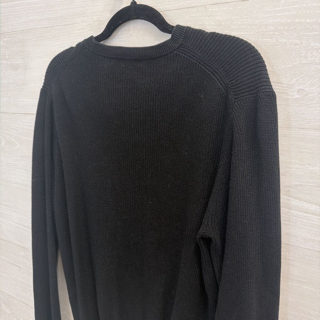 J Crew Black Button Cardigan 100% Cotton Large