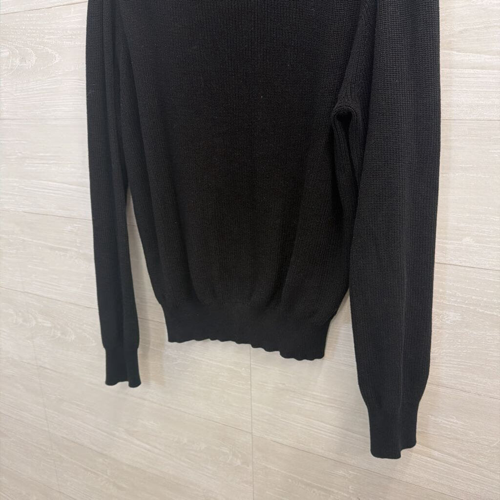J Crew Black Button Cardigan 100% Cotton Large