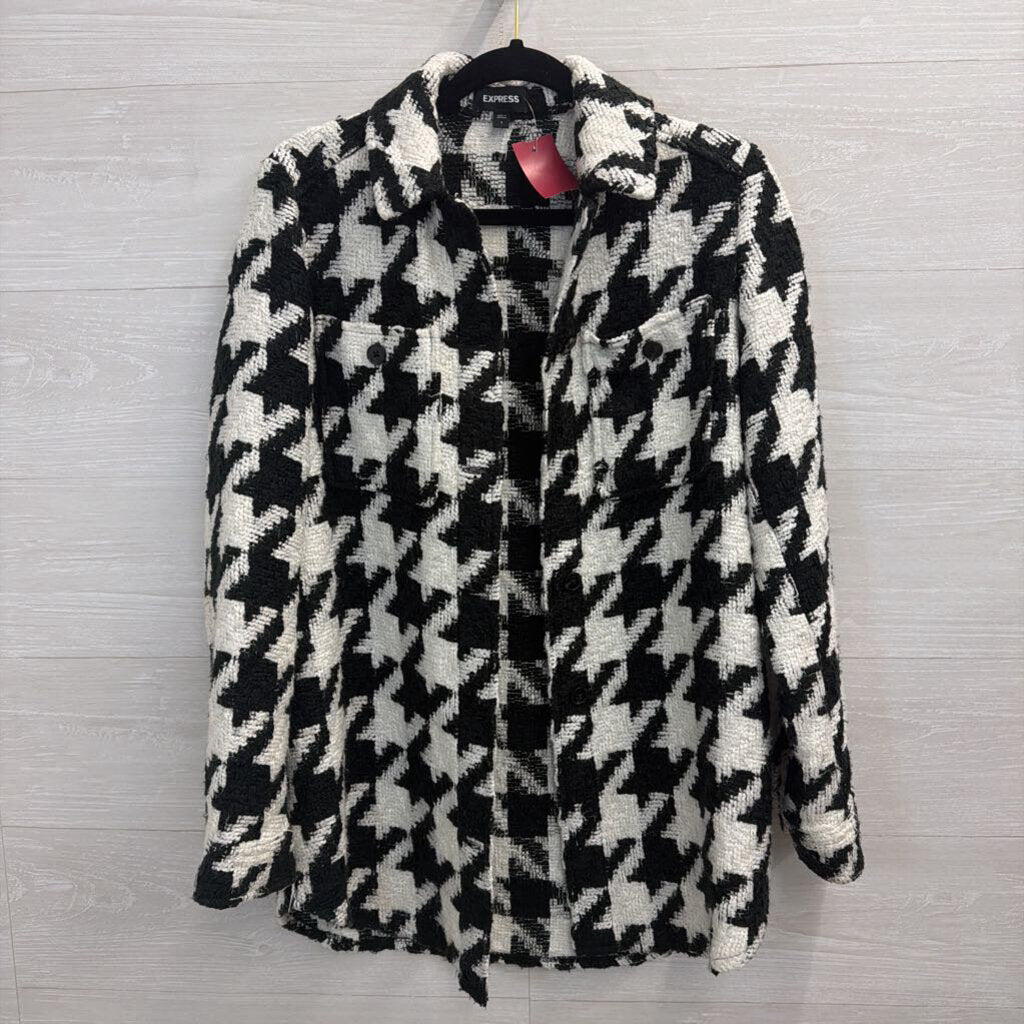 Black/White Houndstooth Jacket Small