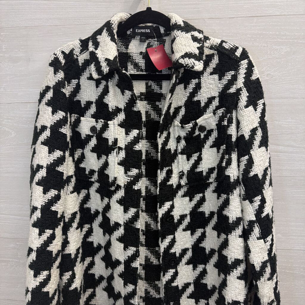 Black/White Houndstooth Jacket Small