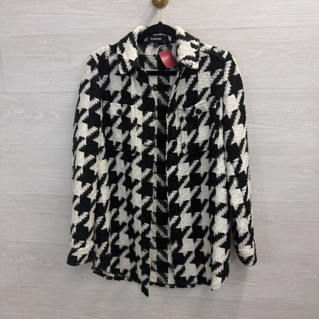Black/White Houndstooth Jacket Small