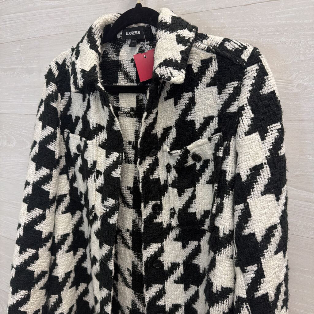 Black/White Houndstooth Jacket Small