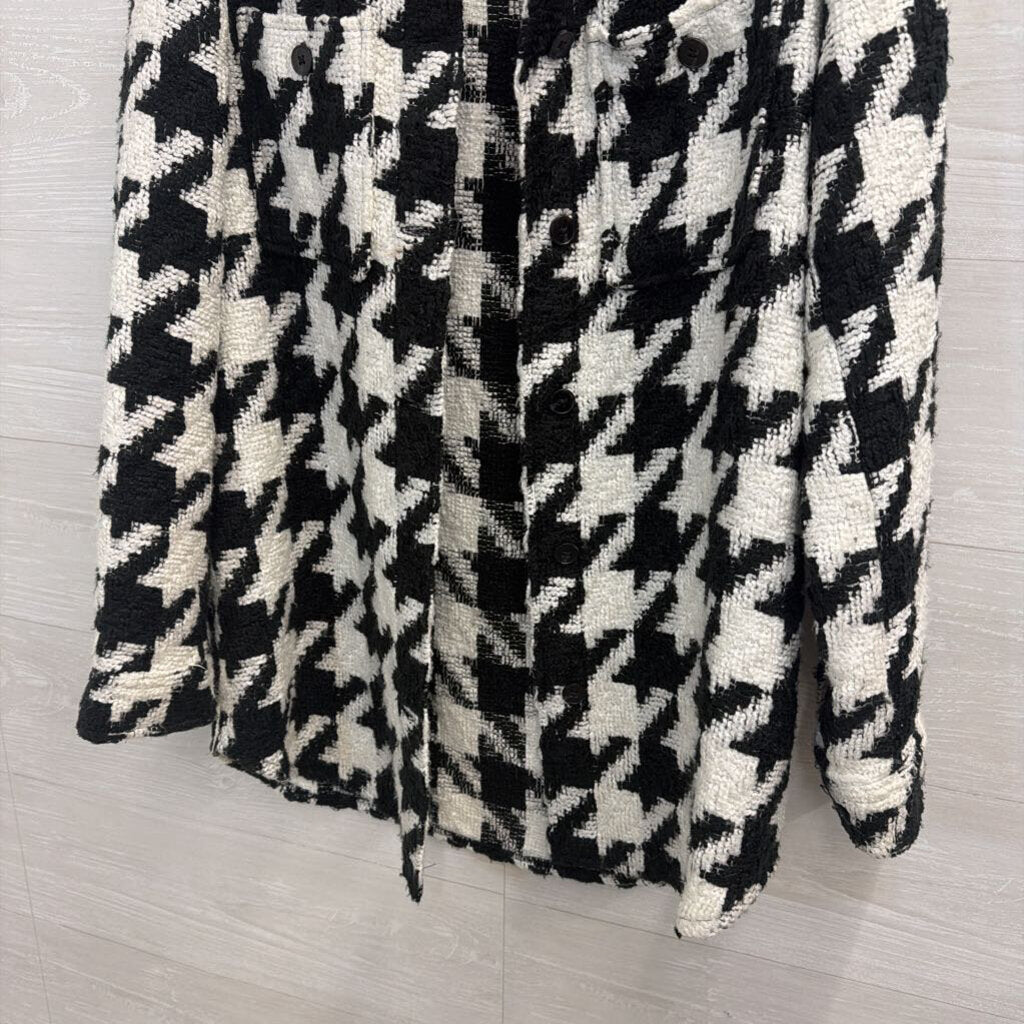 Black/White Houndstooth Jacket Small
