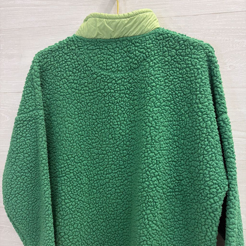 Aerie Green Fleece Quarter Zip Medium