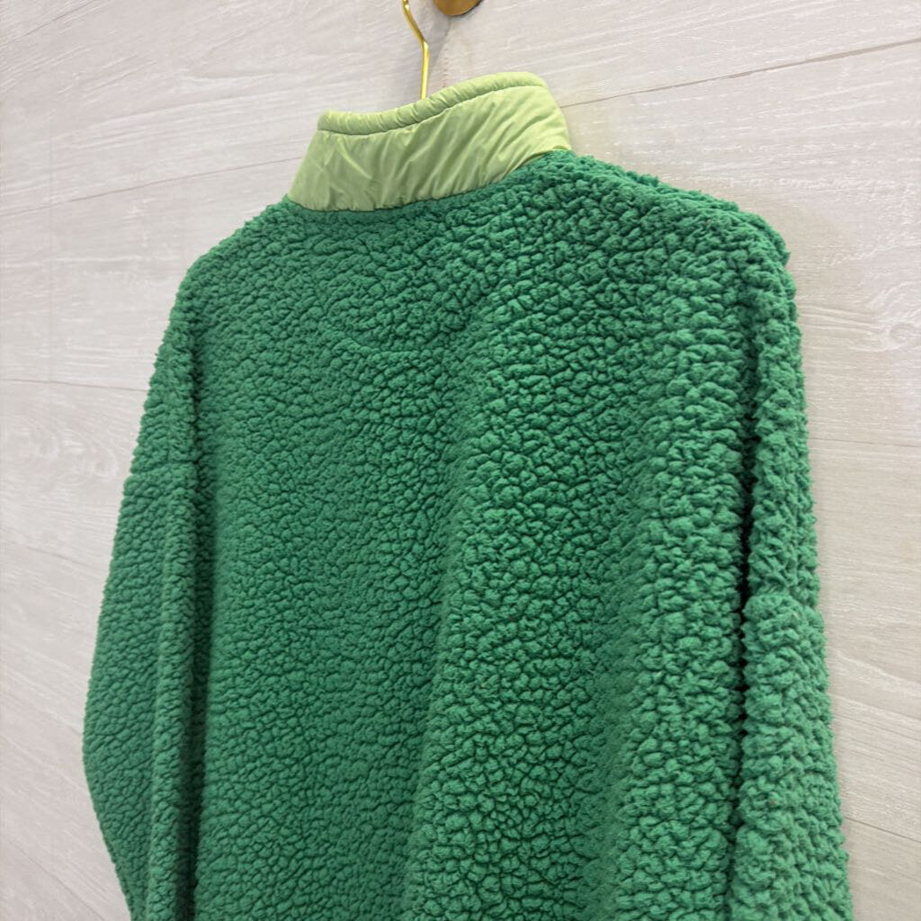 Aerie Green Fleece Quarter Zip Medium