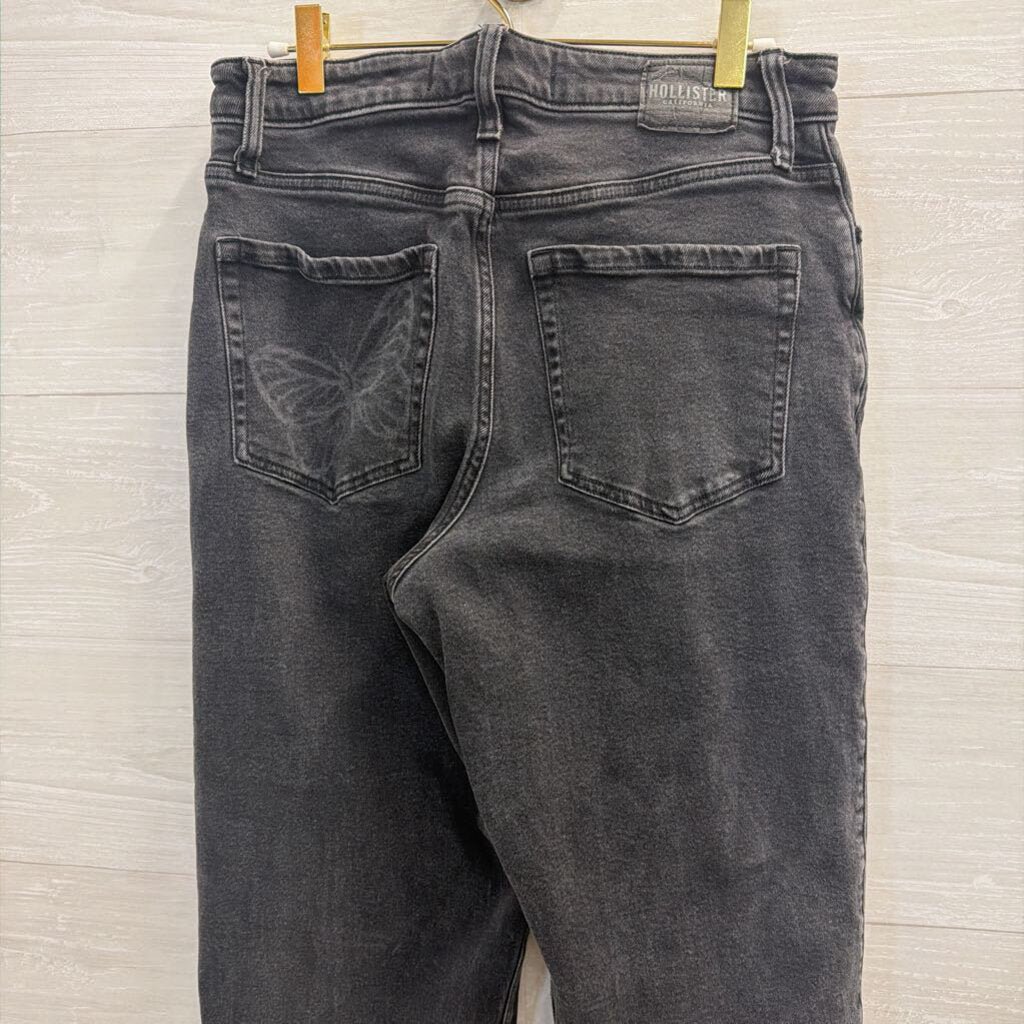 Hollister Black Jeans with Butterflies 10