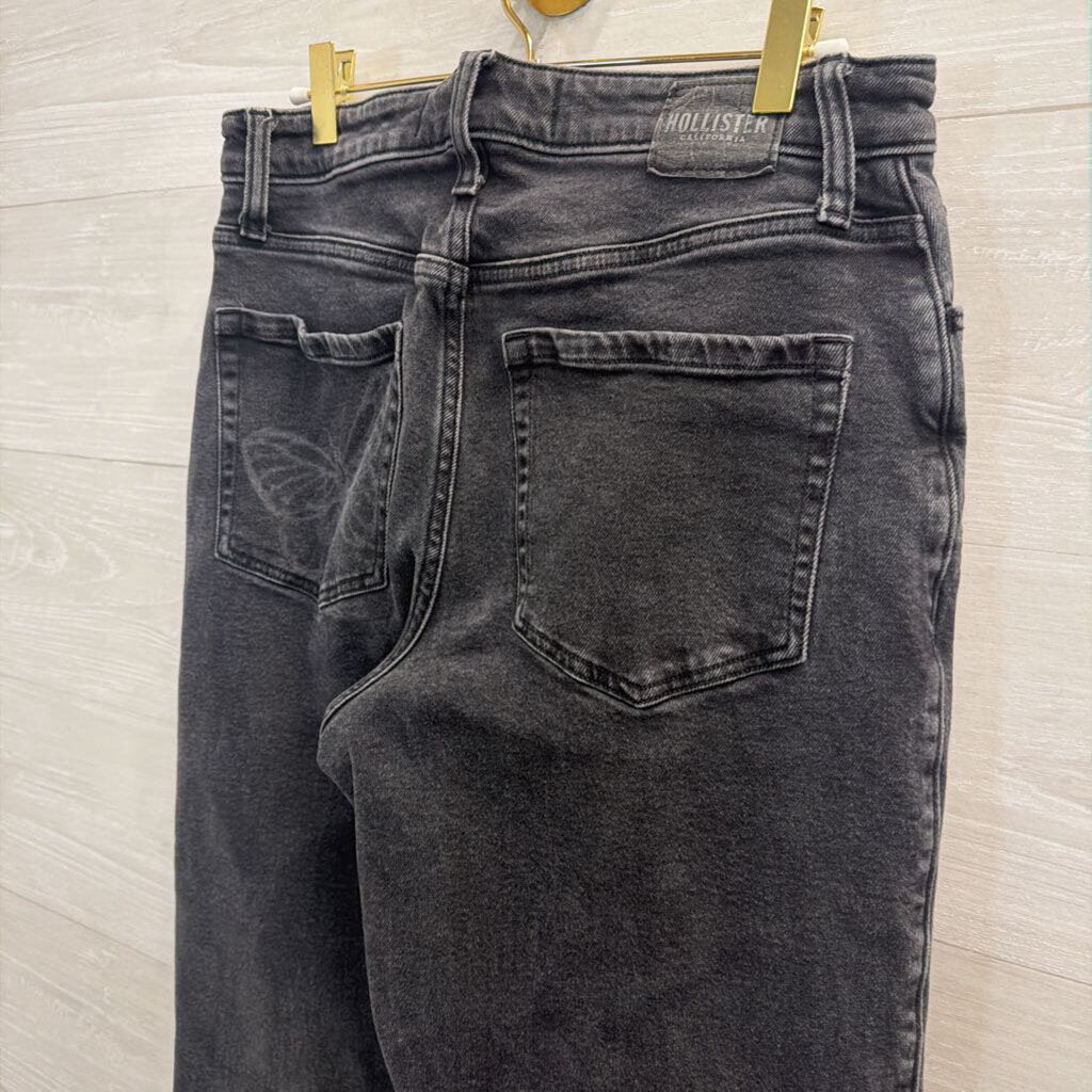 Hollister Black Jeans with Butterflies 10