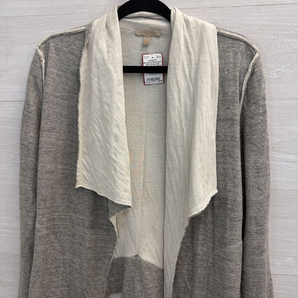 Bordeaux Grey Waterfall Jacket Extra Small