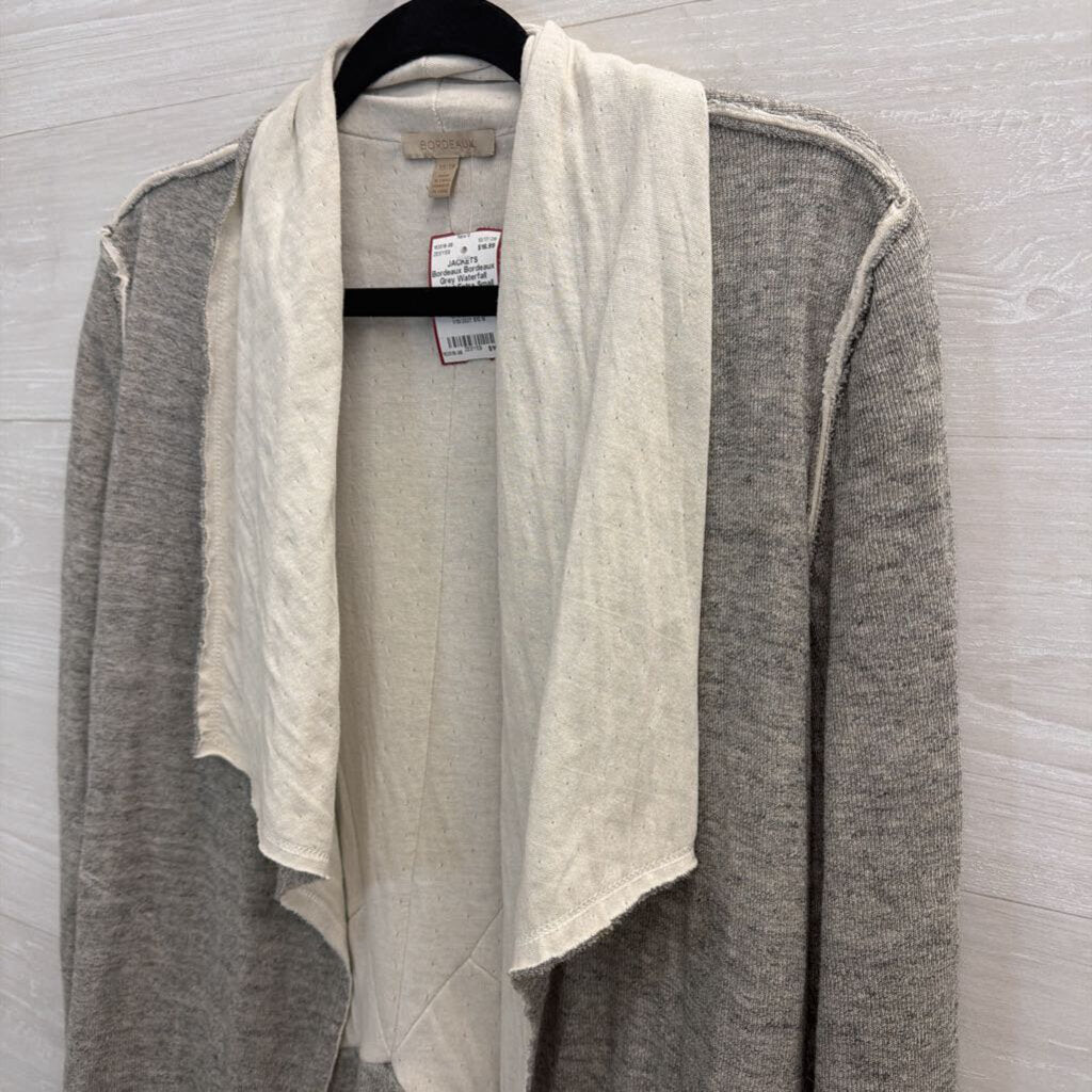 Bordeaux Grey Waterfall Jacket Extra Small