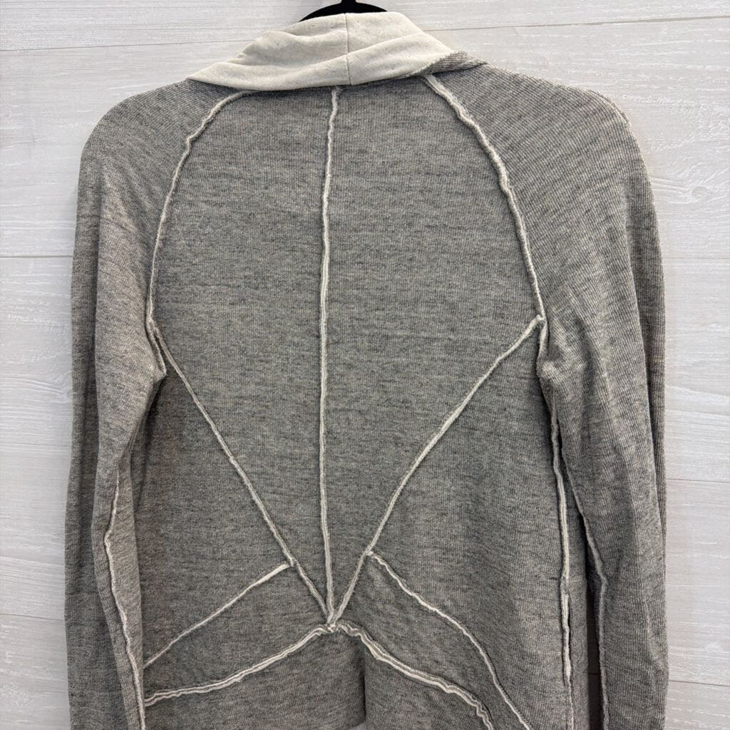 Bordeaux Grey Waterfall Jacket Extra Small