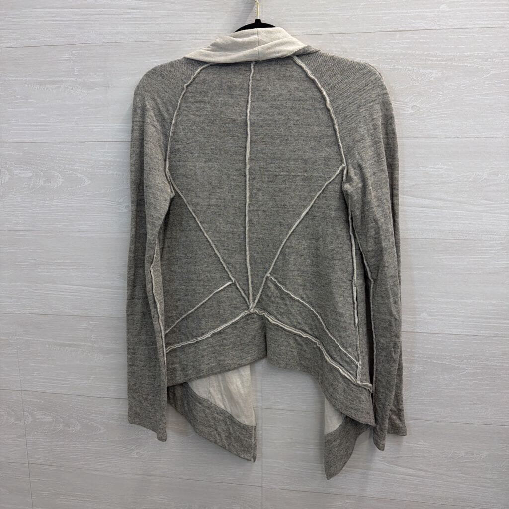 Bordeaux Grey Waterfall Jacket Extra Small