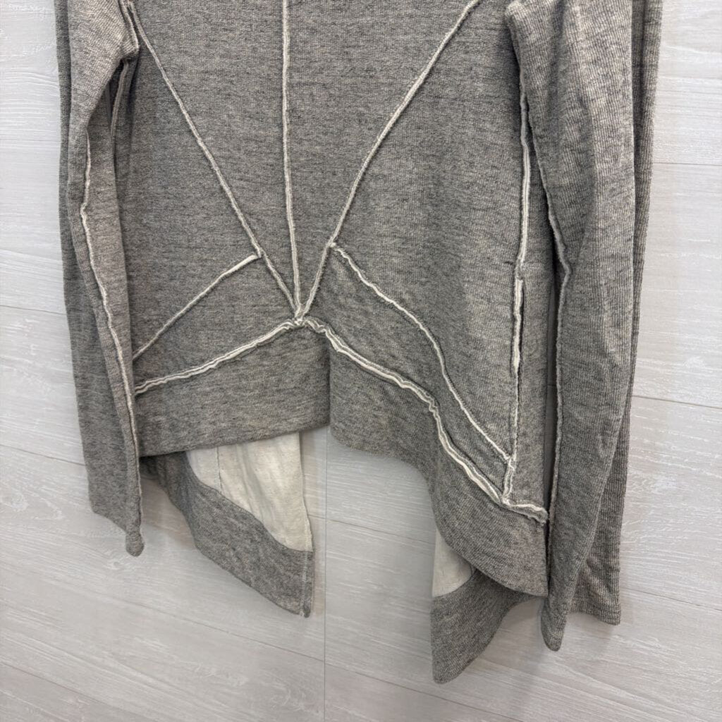 Bordeaux Grey Waterfall Jacket Extra Small