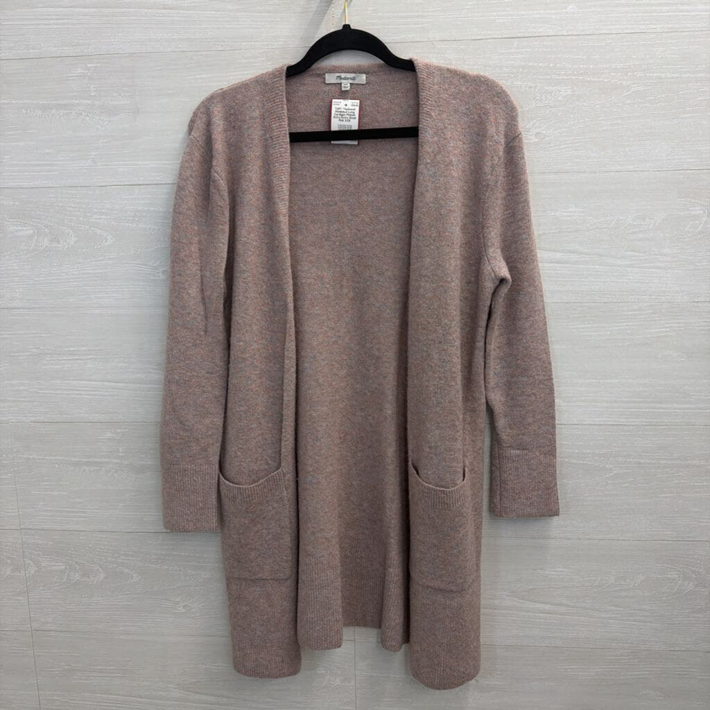 Madewell Long Cardigan Pinkish Extra Extra Small