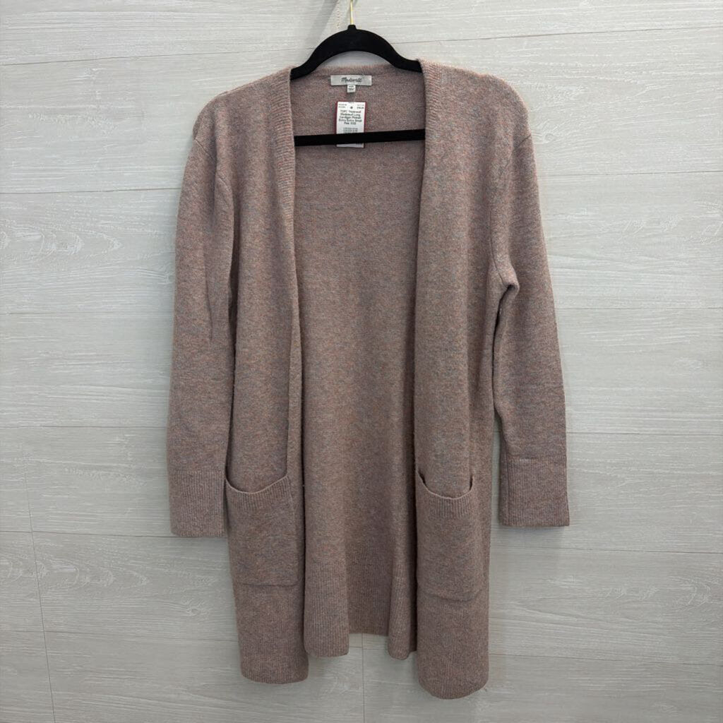 Madewell Long Cardigan Pinkish Extra Extra Small