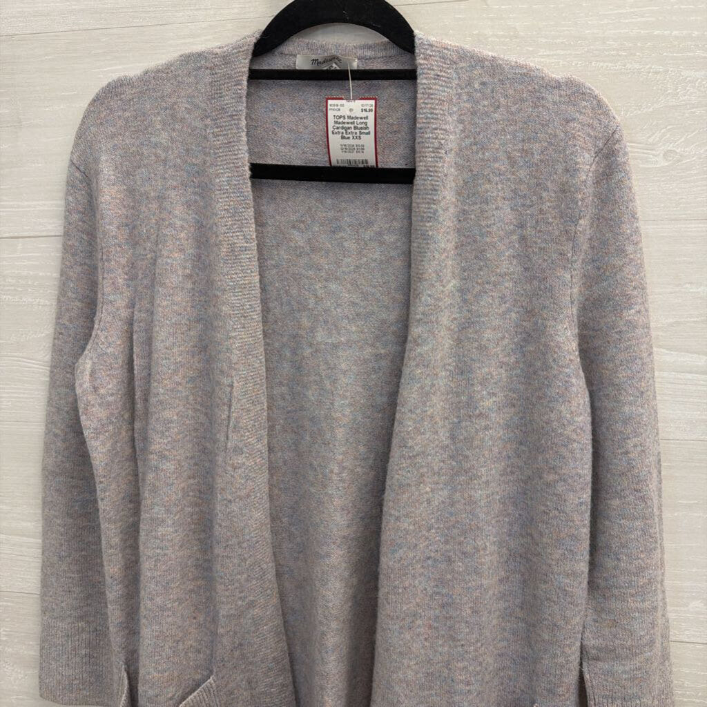 Madewell Long Cardigan Blueish Extra Extra Small
