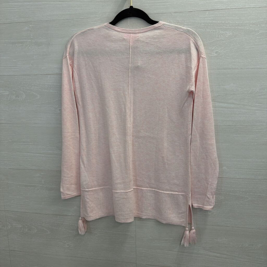 Lilly Pulitzer Pink Sweater Top with Tassels Extra Extra Small