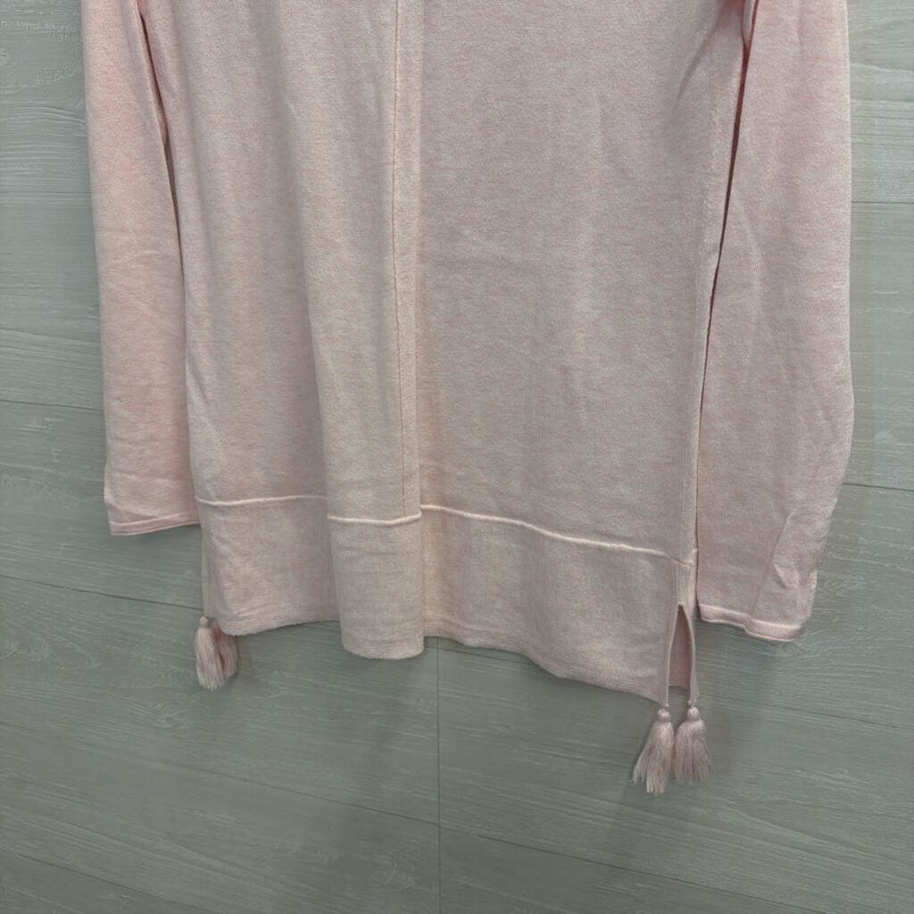 Lilly Pulitzer Pink Sweater Top with Tassels Extra Extra Small