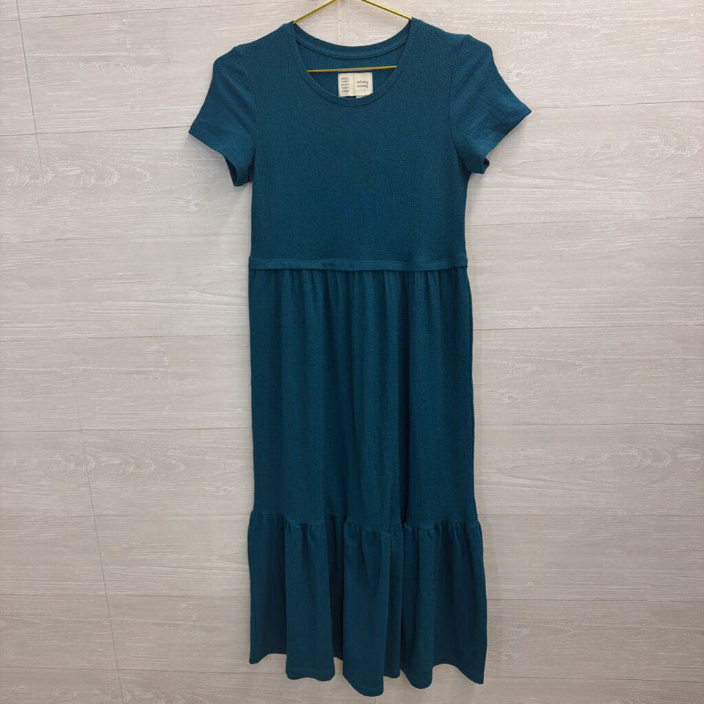 Anthropologie Tiered Short Sleeve Dress Extra Small
