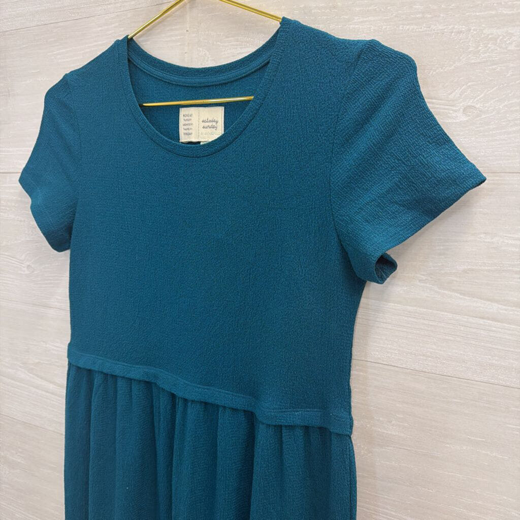 Anthropologie Tiered Short Sleeve Dress Extra Small