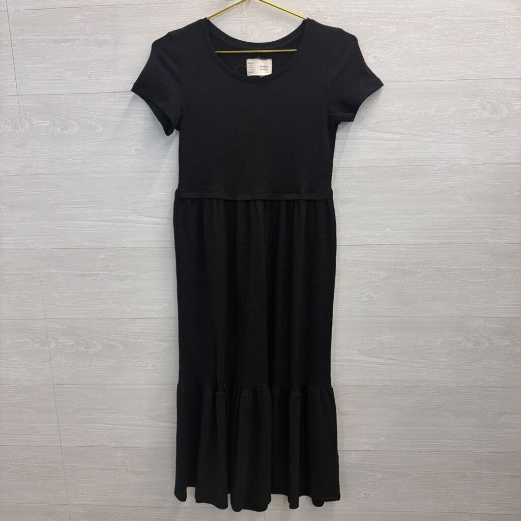 Anthropologie Tiered Short Sleeve Dress Extra Small