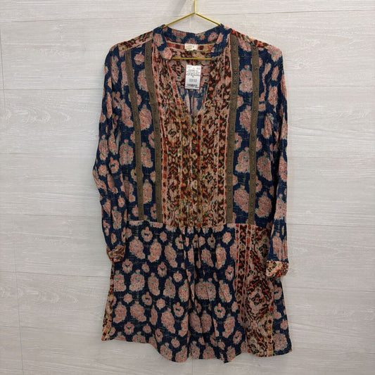 Printed Tunic Dress Long Sleeve Extra Small
