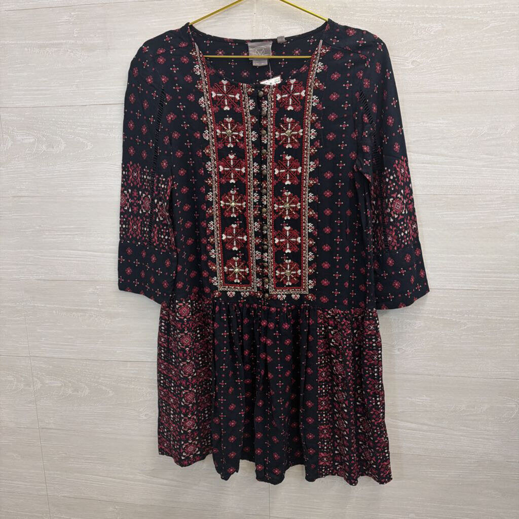 Vanessa Virginia Embroidered Peplum Blouse Small