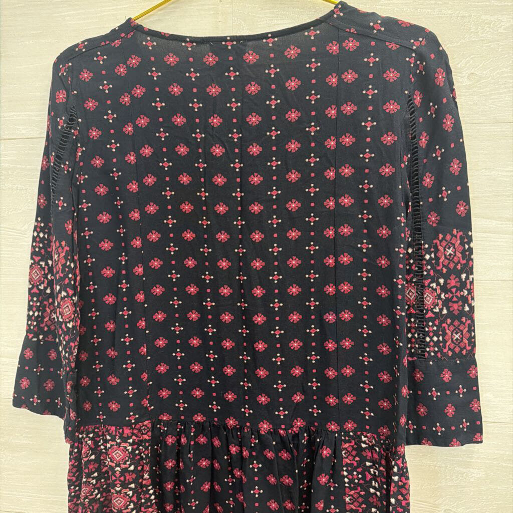 Vanessa Virginia Embroidered Peplum Blouse Small