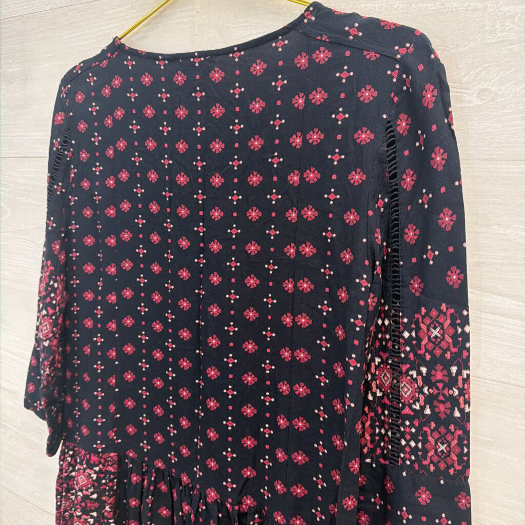 Vanessa Virginia Embroidered Peplum Blouse Small