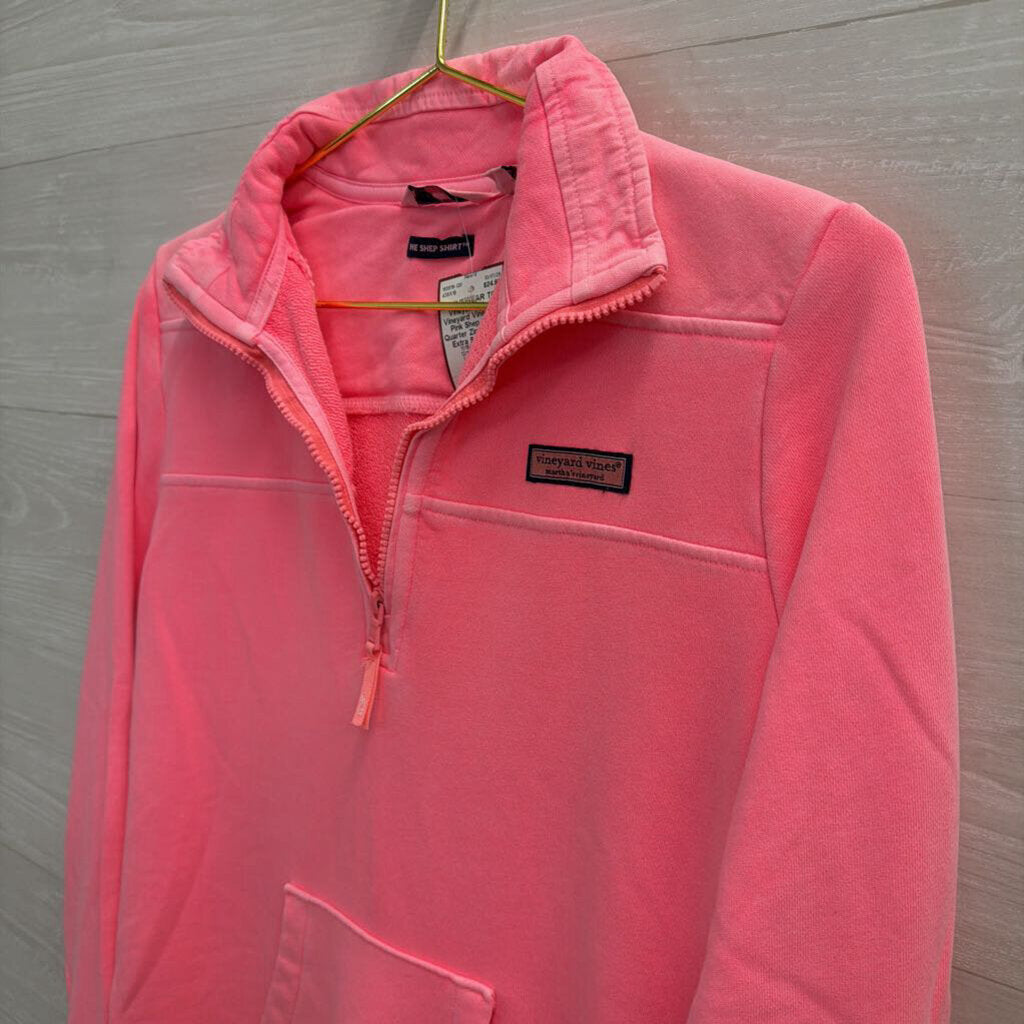 Vineyard Vines Hot Pink Shep Shirt Quarter Zip Pullover Extra Small