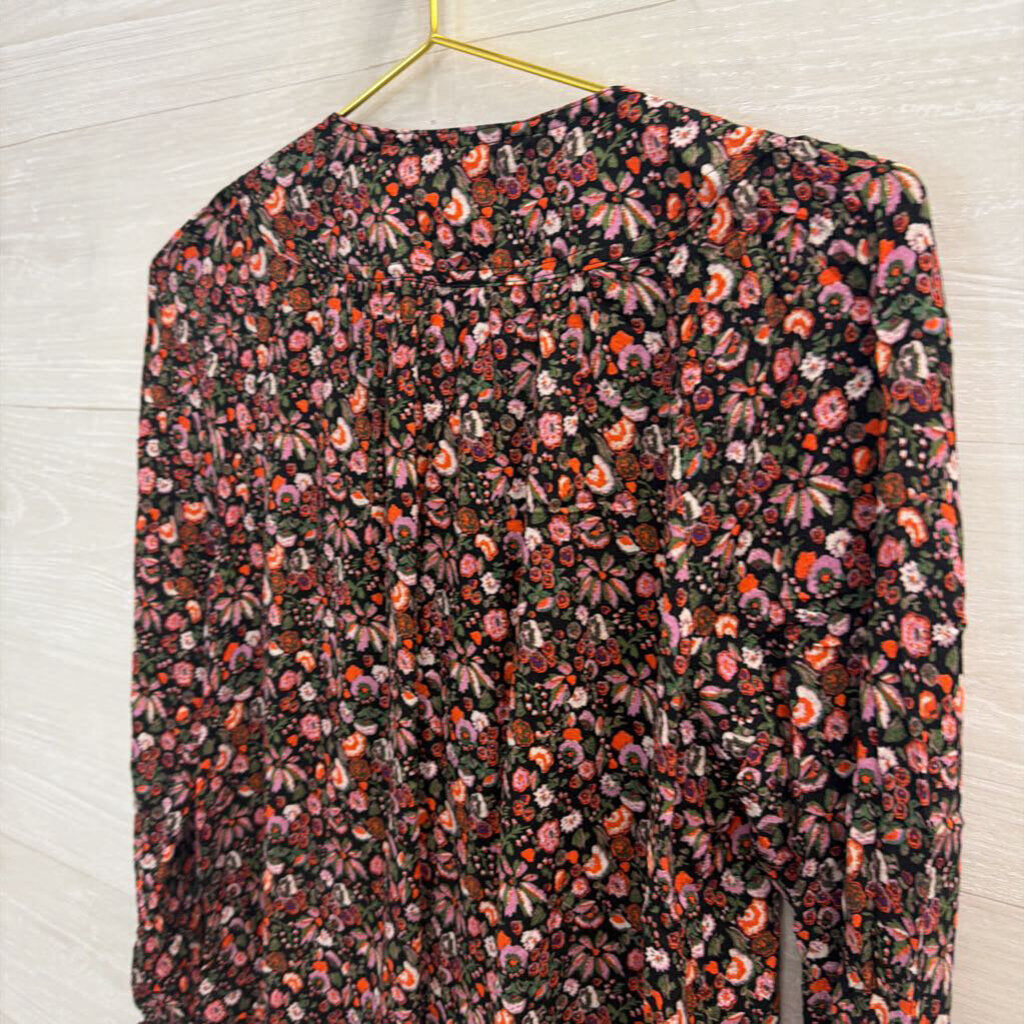 Maeve Black/Multi Floral Long Sleeve Small