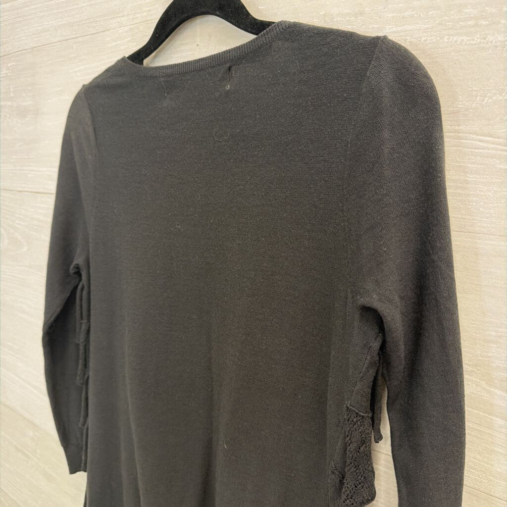 Sparrow Charcoal Ruffle Cardigan Small