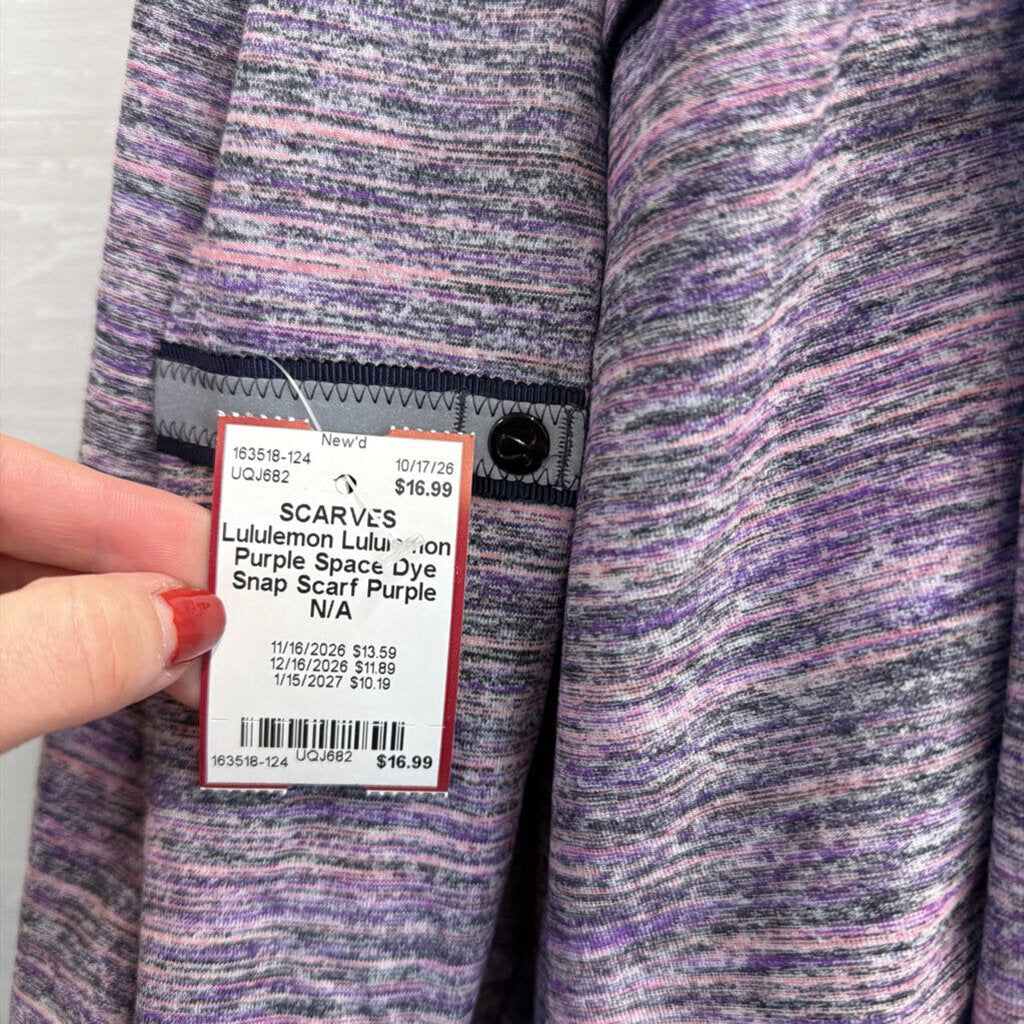 Lululemon Purple Space Dye Snap Scarf