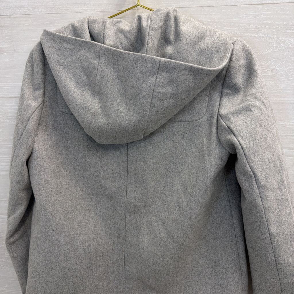 J. Crew Grey Hooded Jacket with Zip 2