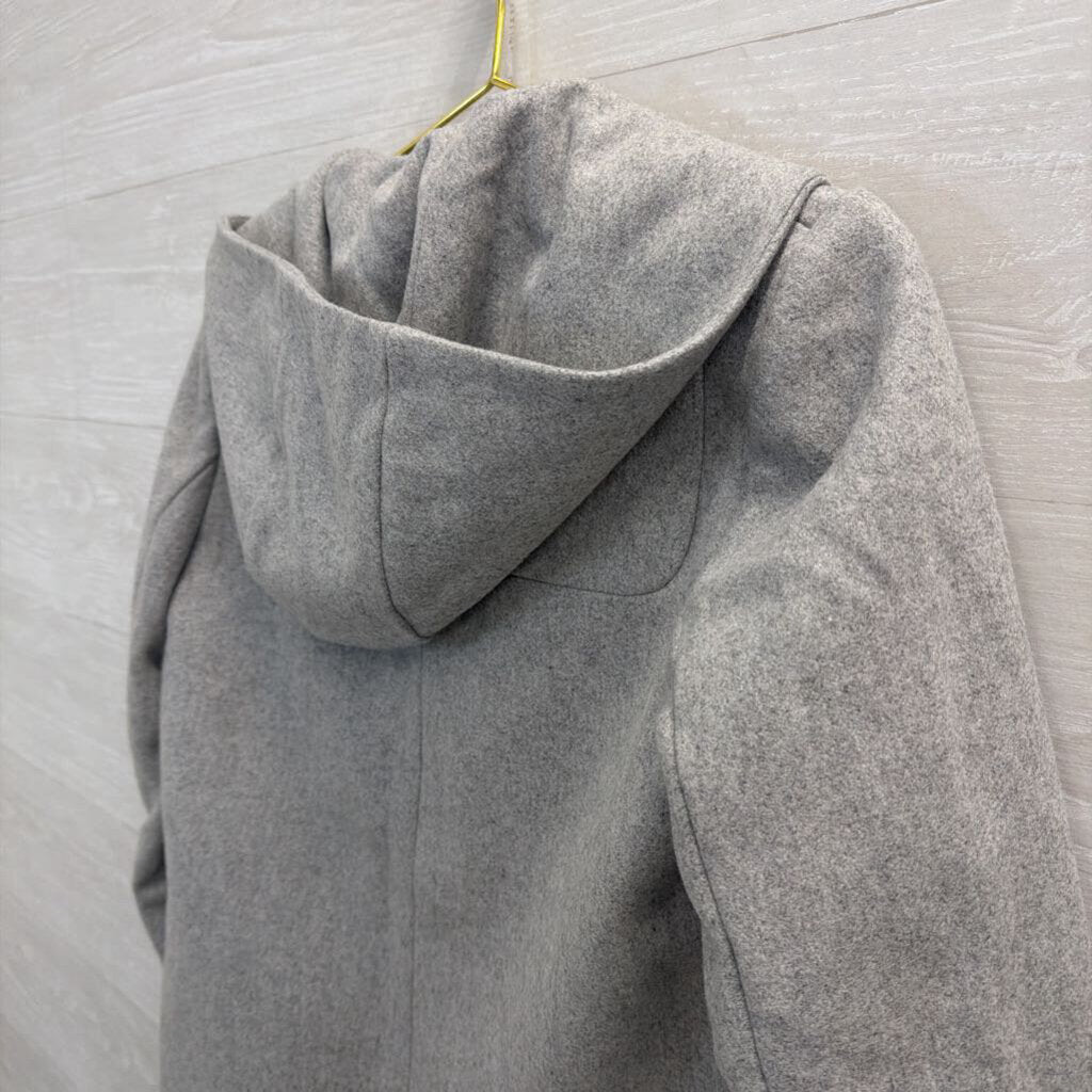 J. Crew Grey Hooded Jacket with Zip 2