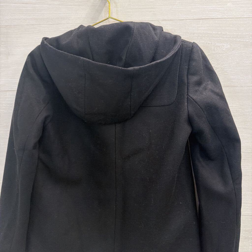 J. Crew Black Hooded Jacket with Zip 2