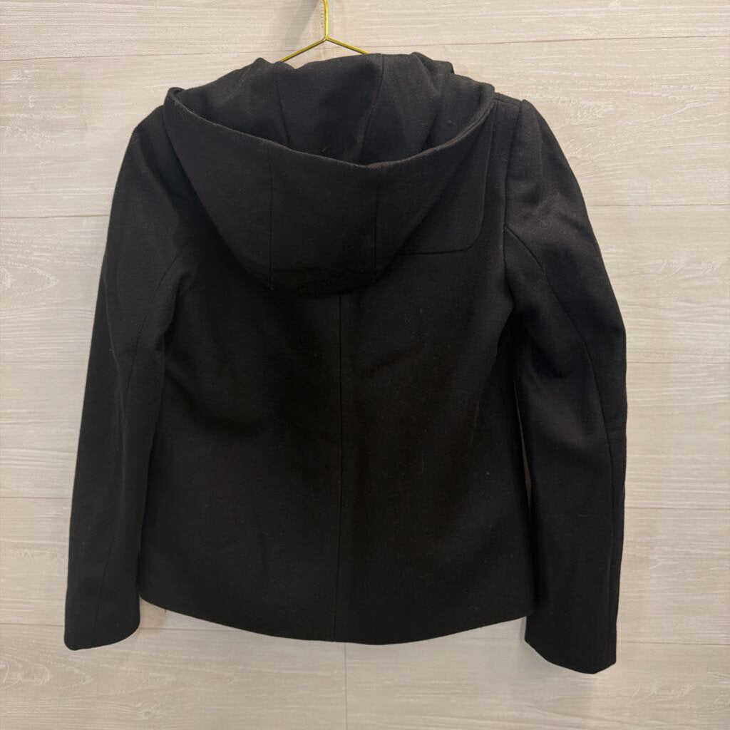 J. Crew Black Hooded Jacket with Zip 2