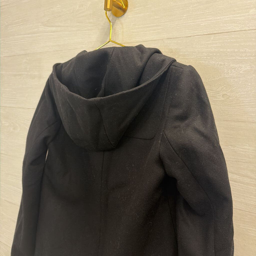 J. Crew Black Hooded Jacket with Zip 2