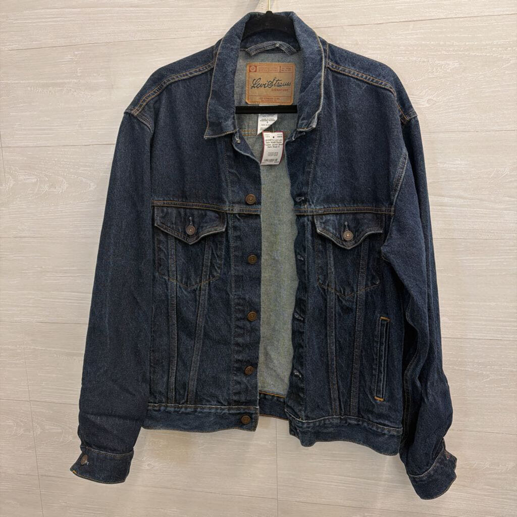 Levi Dark Wash Denim Trucker Jacket Small