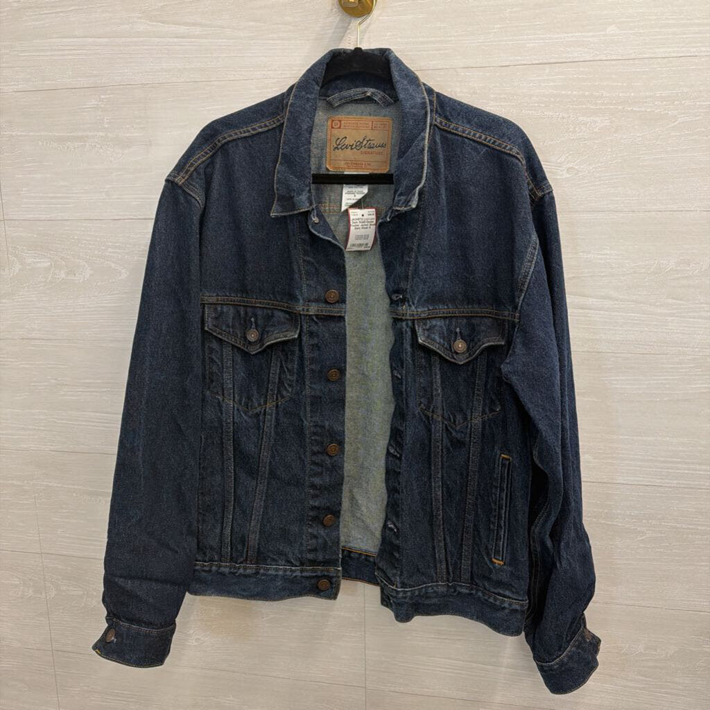 Levi Dark Wash Denim Trucker Jacket Small