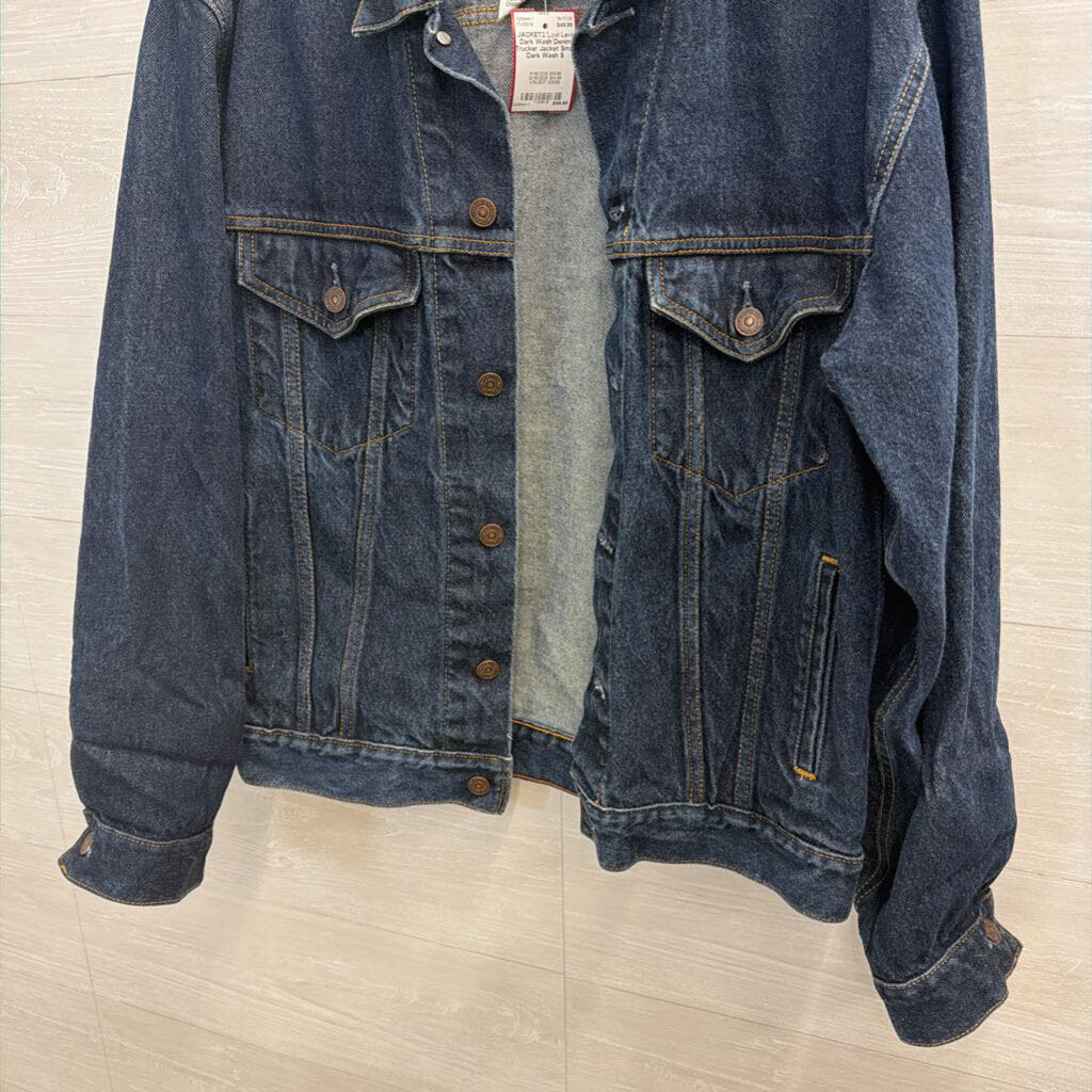 Levi Dark Wash Denim Trucker Jacket Small