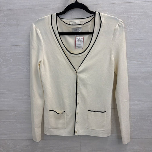 Cream/Black Cardigan/Tank Set Small