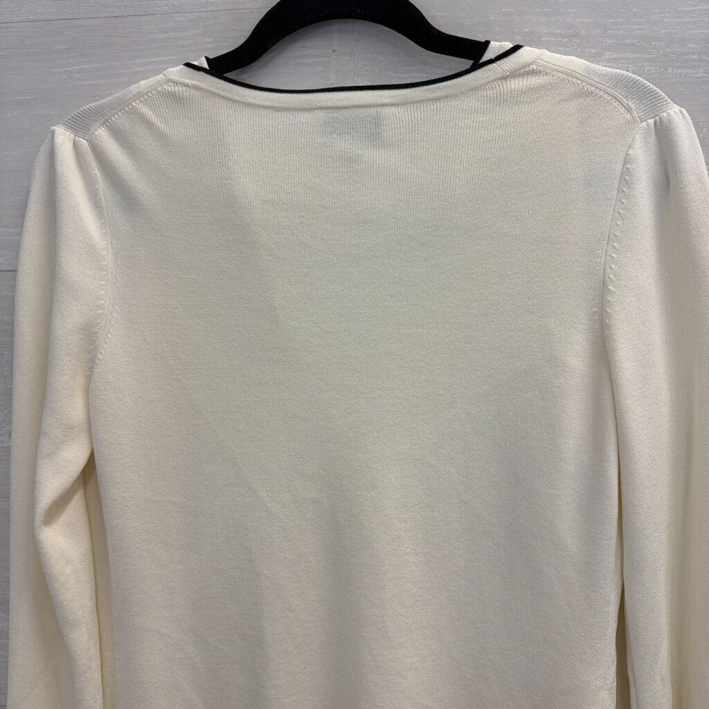 Cream/Black Cardigan/Tank Set Small