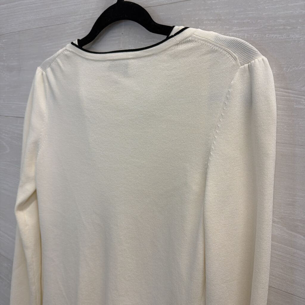 Cream/Black Cardigan/Tank Set Small