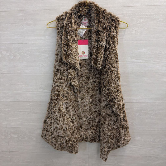 Brown Faux Fur Vest Small/Medium