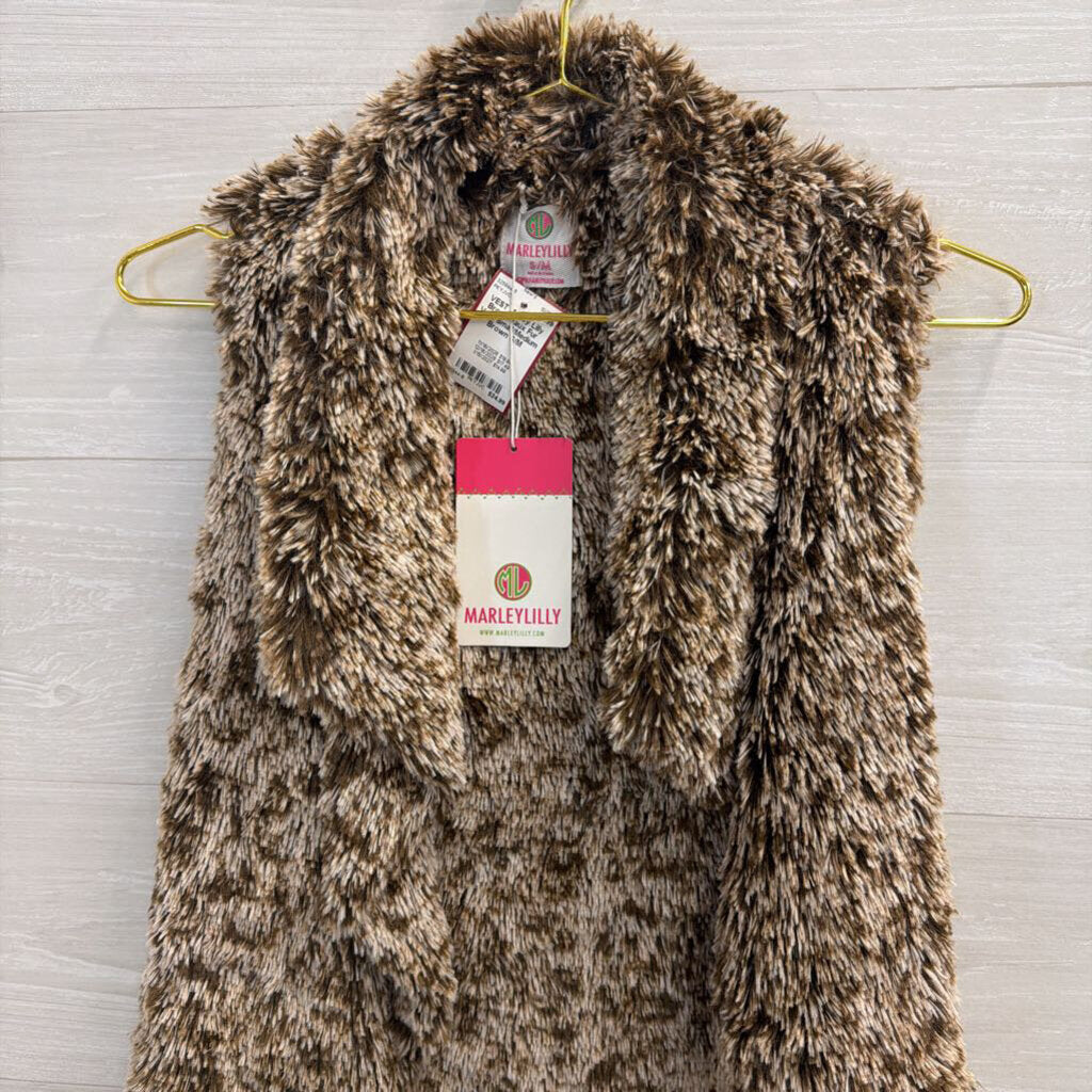 Brown Faux Fur Vest Small/Medium